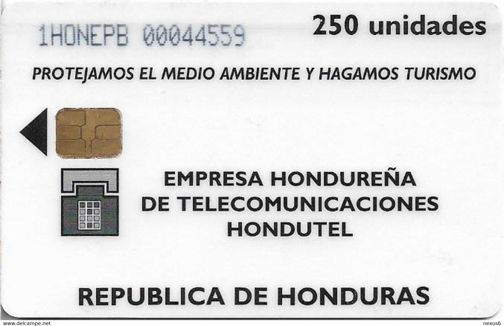 Honduras - Hondutel - Maya Temple, 1HONEPB (Cn. Dashed Ø), 250Units, Used - Honduras