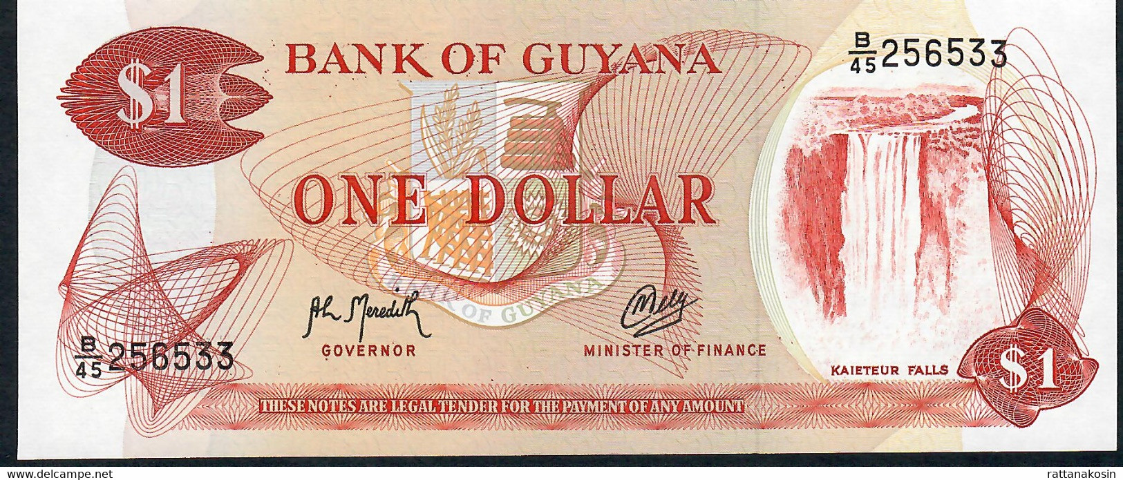 GUYANA P21i 1 DOLLAR 1992 #B/45 Signature 9 UNC. - Guyana