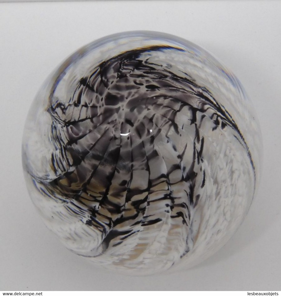 *ANCIENNE SULFURE PRESSE PAPIER Made in IRELAND JERPOINT GLASS PAPERWEIGHT   E