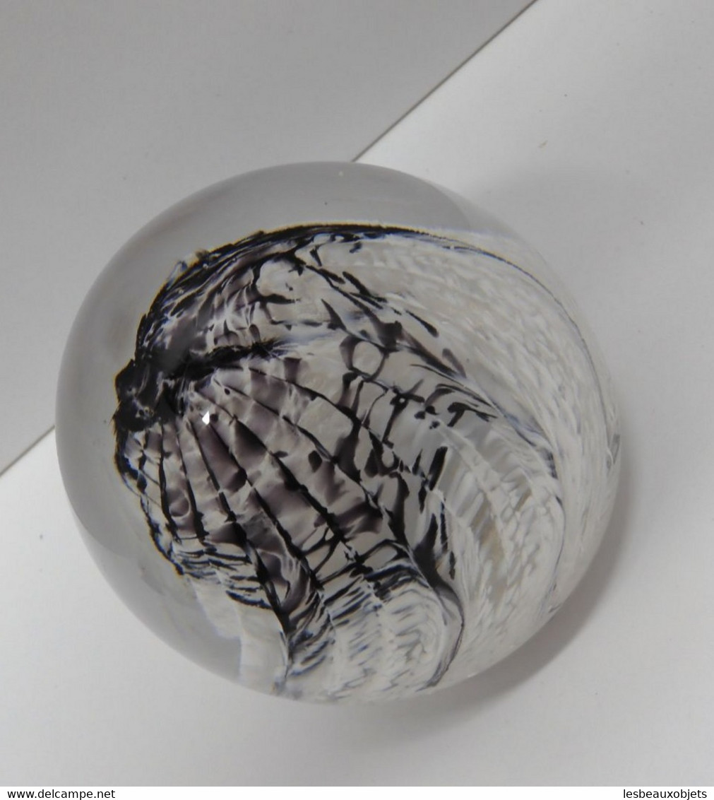 *ANCIENNE SULFURE PRESSE PAPIER Made in IRELAND JERPOINT GLASS PAPERWEIGHT   E