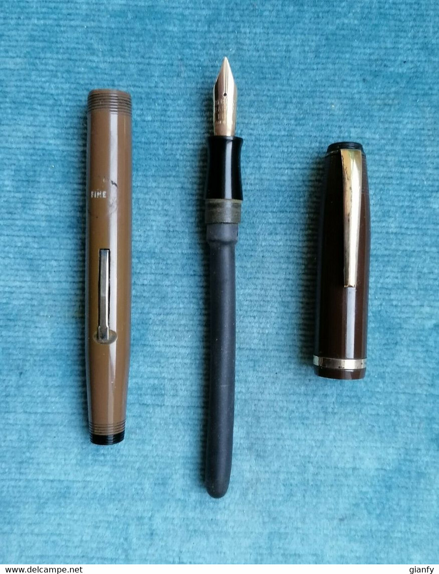 PENNA STILOGRAFICA E. FABER PERMAPOINT HARMO-TONE 1940 FOUNTAIN PEN VINTAGE U.S.A. - Stylos