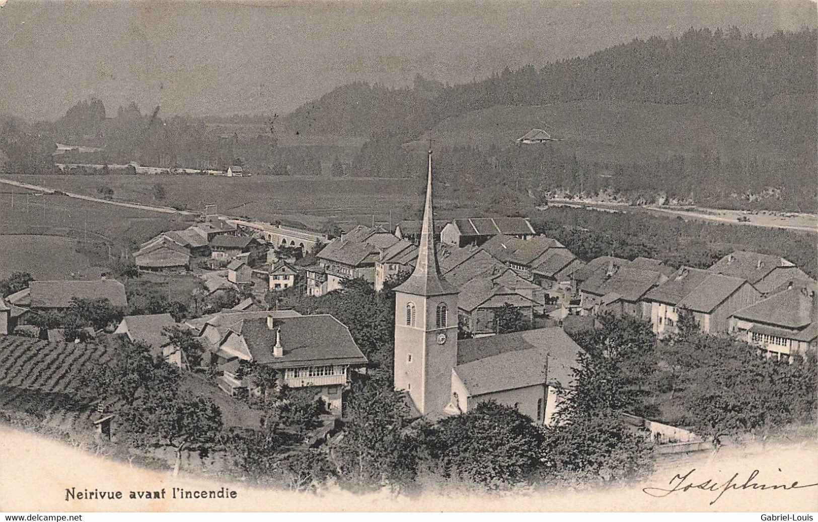 Neirivue Avant L'incendie 1904 Intyamon Gruyère Morel 215 - Neirivue