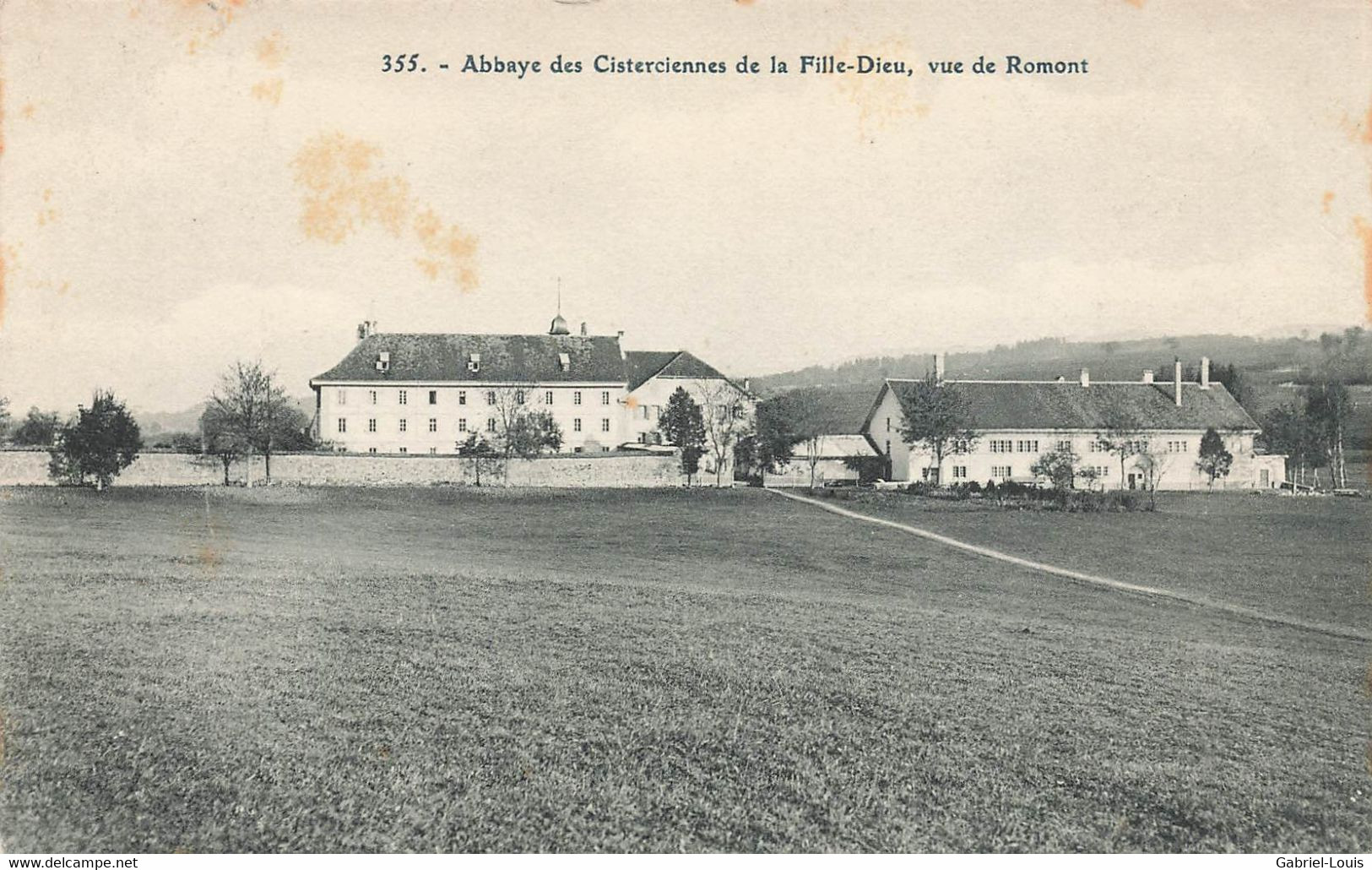 Abbaye Des Cisterciennes De La Fille Dieu Vue De Romont  1915 - Romont