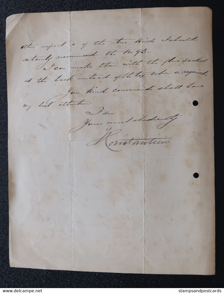 Royaume Uni Lettre Commerciale 1895 T. J. Constantine Cooking Ranges City Show Rooms Fleet Street London United Kingdom - Royaume-Uni