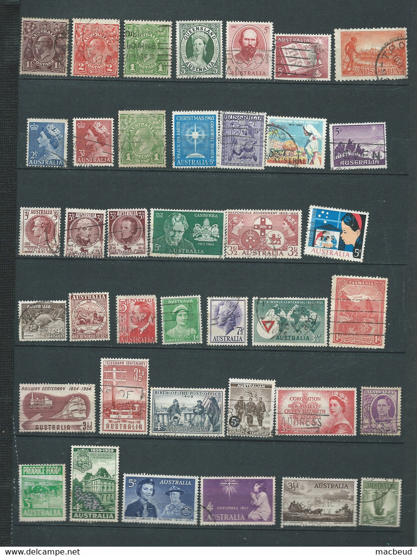 Australie - Lot De  39 Timbres Oblitérés Toutes époques Confondue  -    Bip 13201 - Verzamelingen