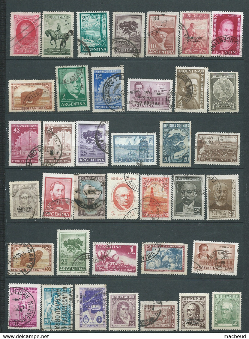 Argentine- Lot De 38 Timbres  Majorité  Oblitérés -    Bip 13302 - Colecciones & Series