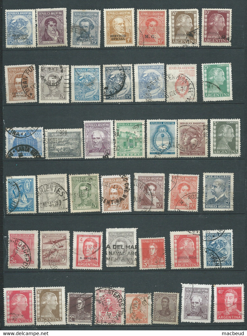 Argentine- Lot De 43 Timbres  Majorité  Oblitérés -    Bip 13303 - Collections, Lots & Séries