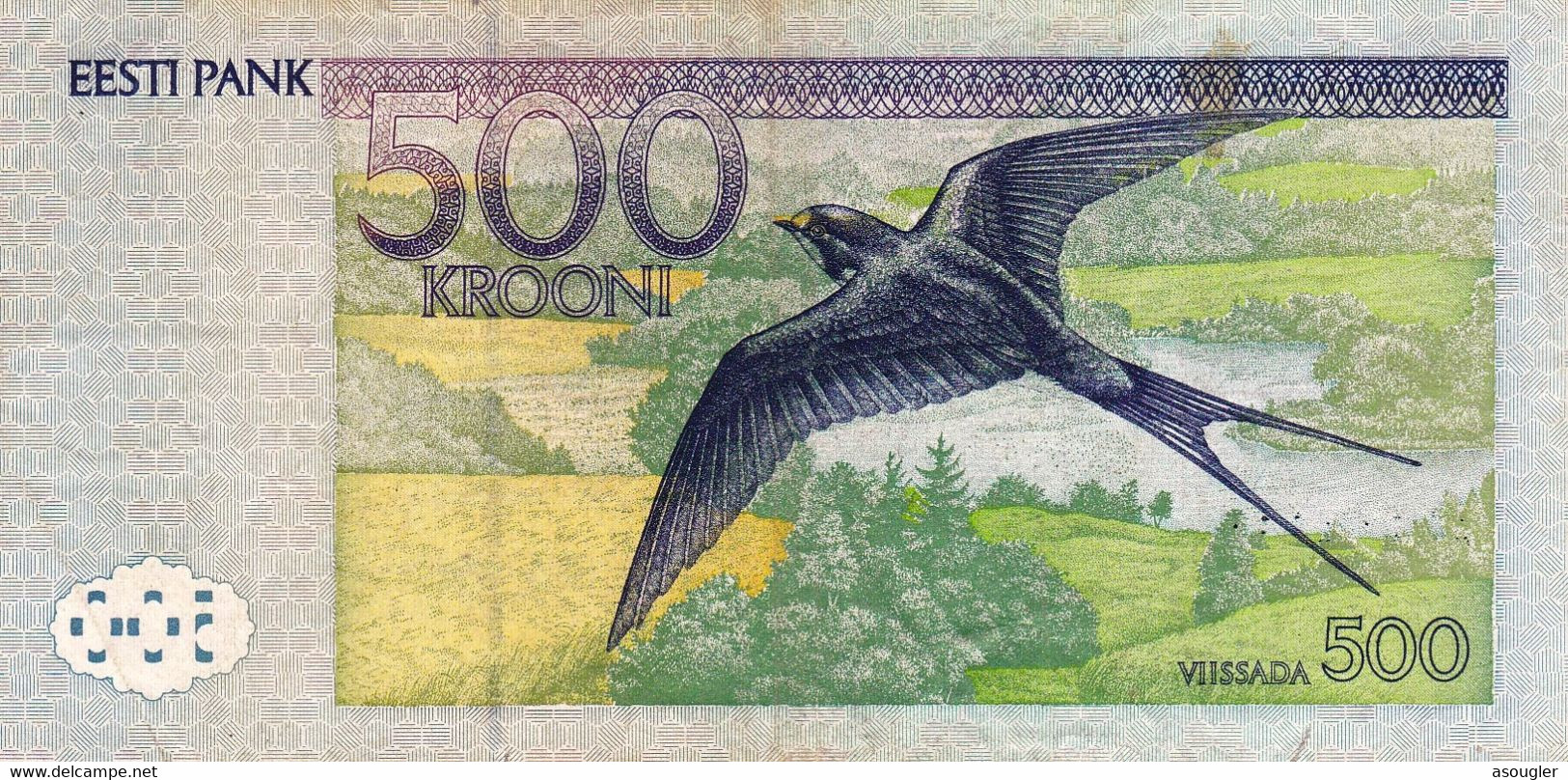 Estonia 500 Krooni 1996 VF P-81a Prefix AL "free Shipping Via Registered Air Mail" - Estonie