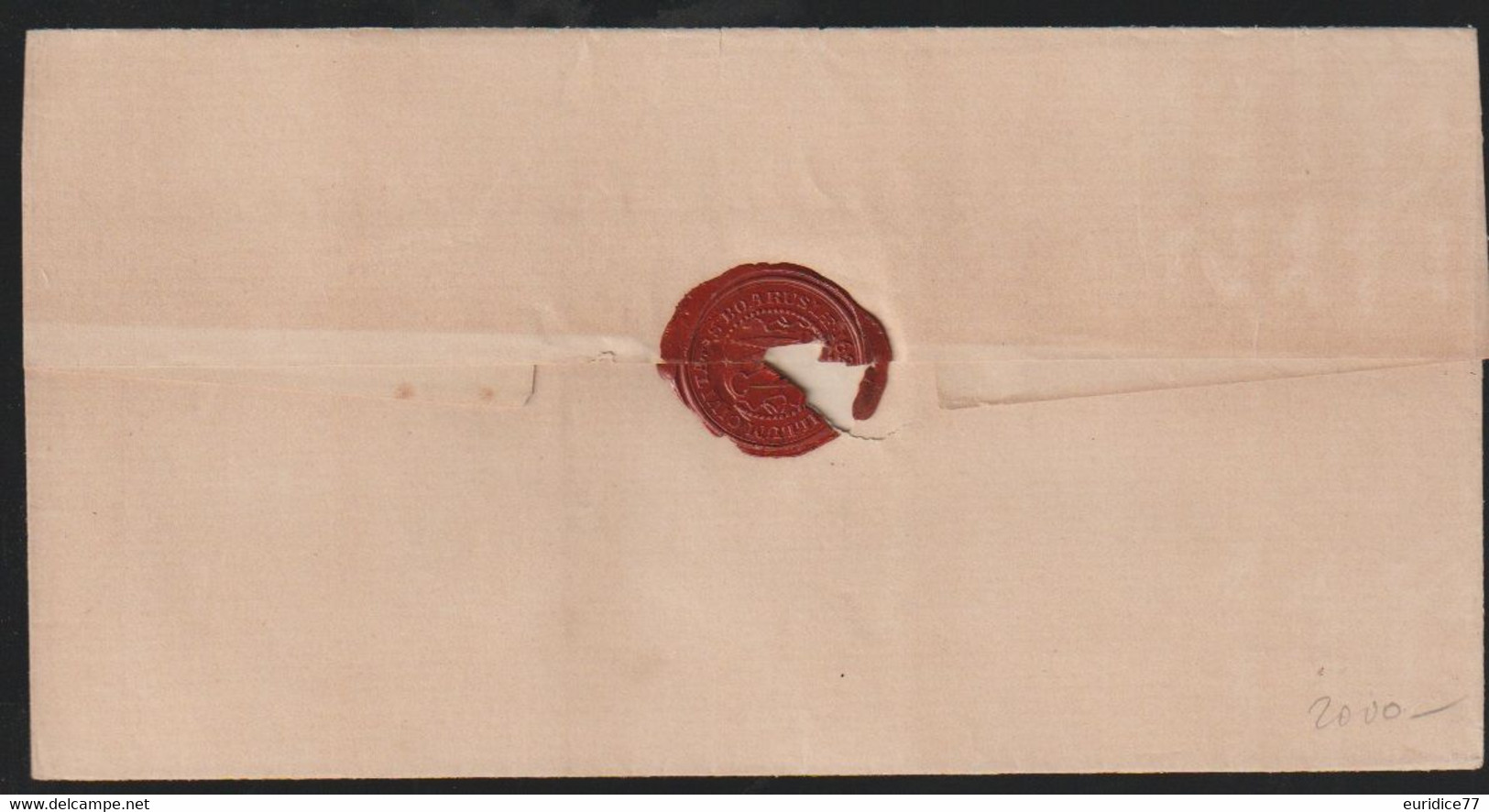 Lettre Envoyée De Boras - Cachet De Cire Au Dos - ... - 1855 Préphilatélie