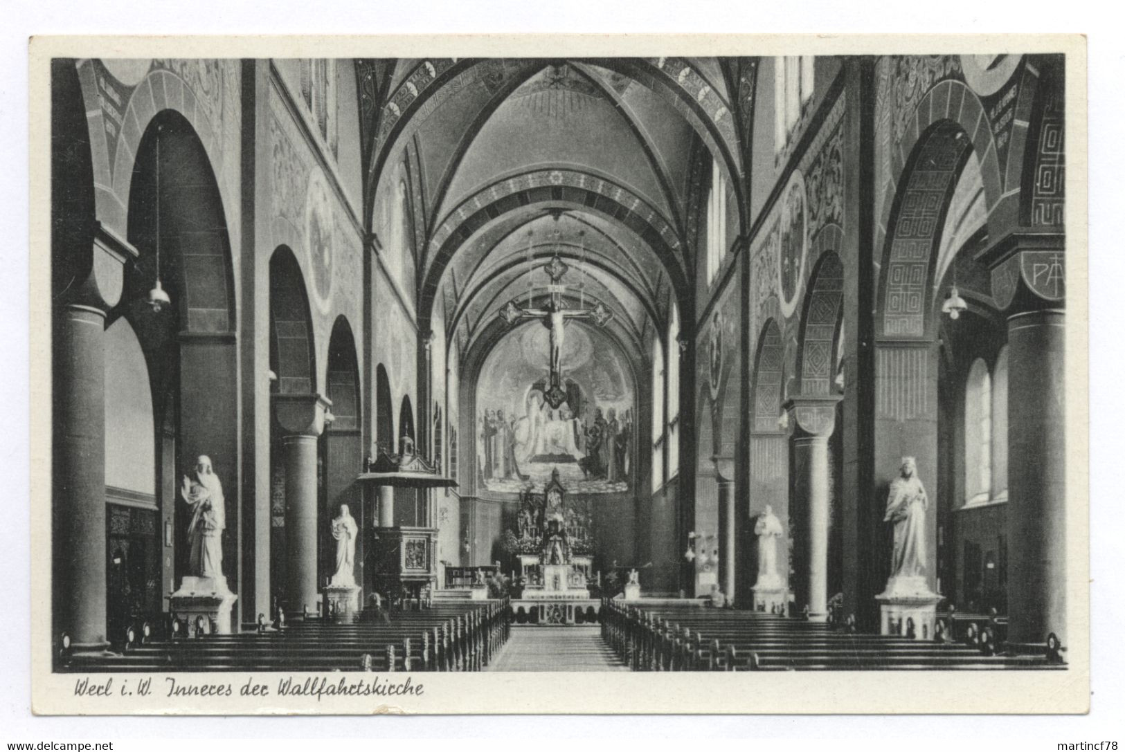 4760 Werl I. W. Inneres Der Wallfahrtskirche 1954 - Werl