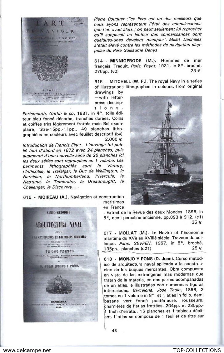 2004 DOCUMENTATION LA MER LES NAVIRE ET LEUR HISTOIRE CATALOGUE LIBRAIRIE Jean Polak Paris - Historische Dokumente