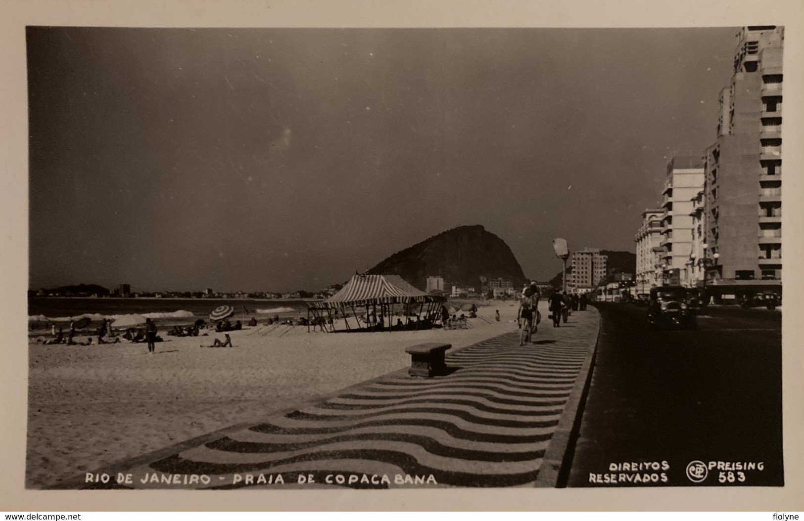 Rio De Janeiro - Carte Photo - Praja De Copacabana - Brésil Brasil - Rio De Janeiro