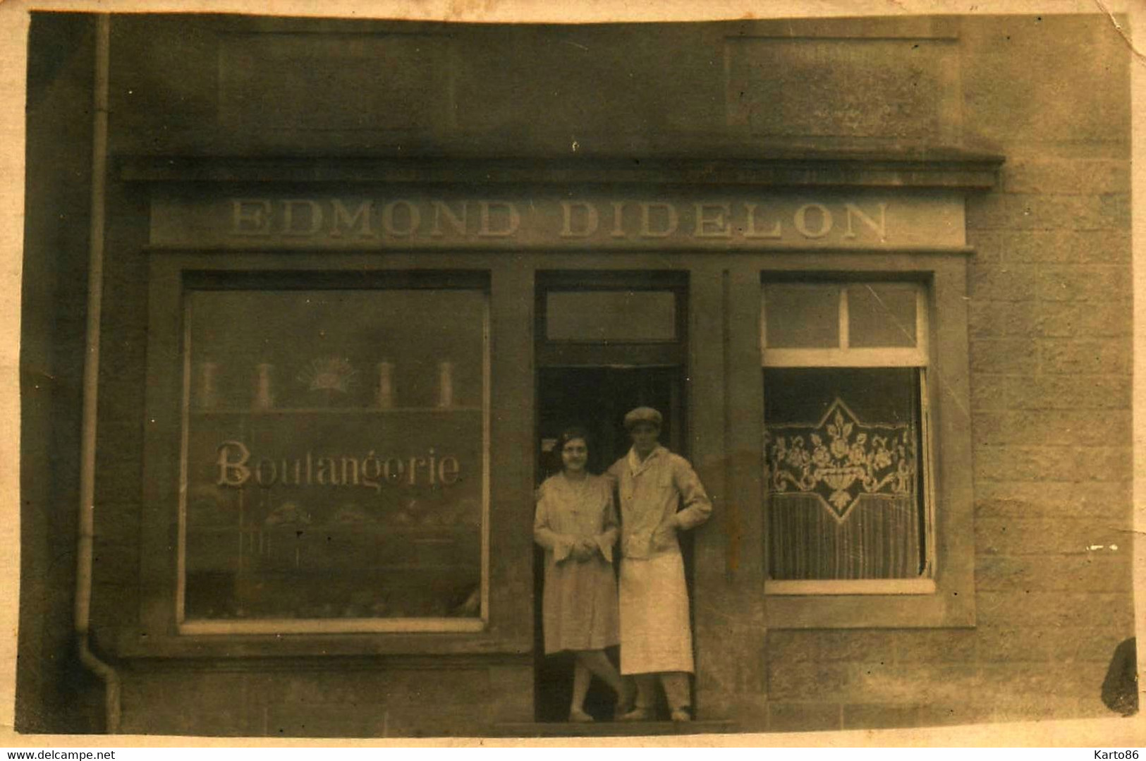 Hayange Et Metz * Carte Photo * Devanture De La Boulangerie Edmond DIDELON Boulanger * Commerce Magasin - Hayange