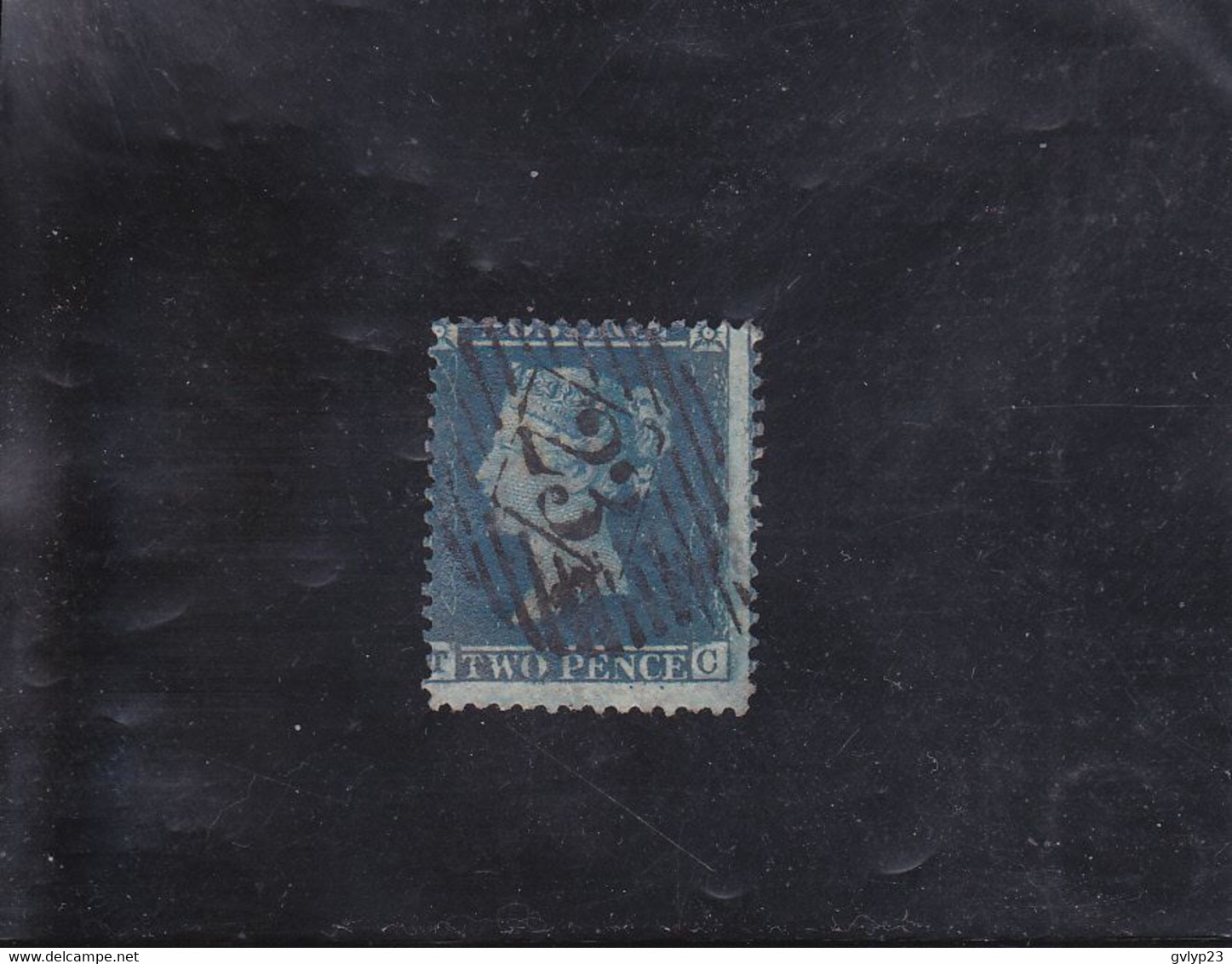 VICTORIA 2 P BLEU OBLITéRé,  N° 15 YVERT ET TELLIER 1855-58 - Oblitérés