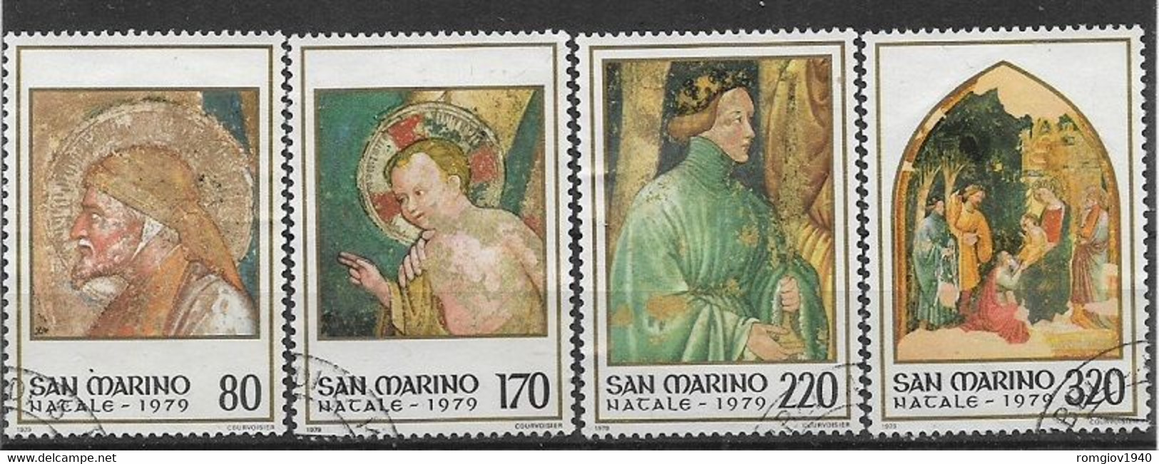 SAN MARINO 1979 NATALE SASS.1045-1048 USATA VF - Used Stamps