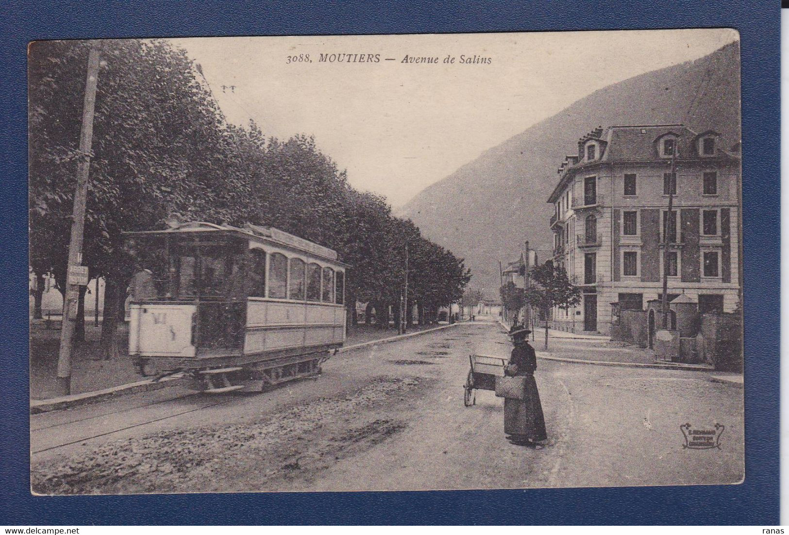CPA [73] Savoie > Moutiers Tramway écrite - Moutiers