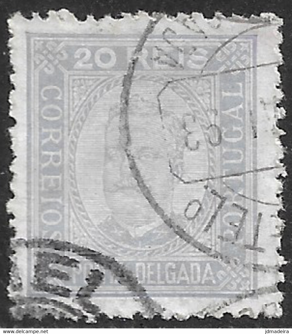 Ponta Delgada – 1892 King Carlos 20 Réis Used Stamp - Ponta Delgada