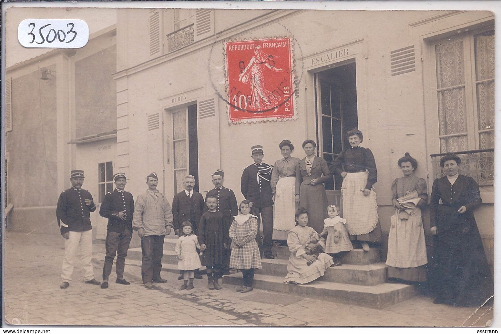 VILLENEUVE-SAINT-GEORGES- CARTE-PHOTO- LA GENDARMERIE- BELLE ANIMATION- RARE- RECT/VERSO - Other & Unclassified