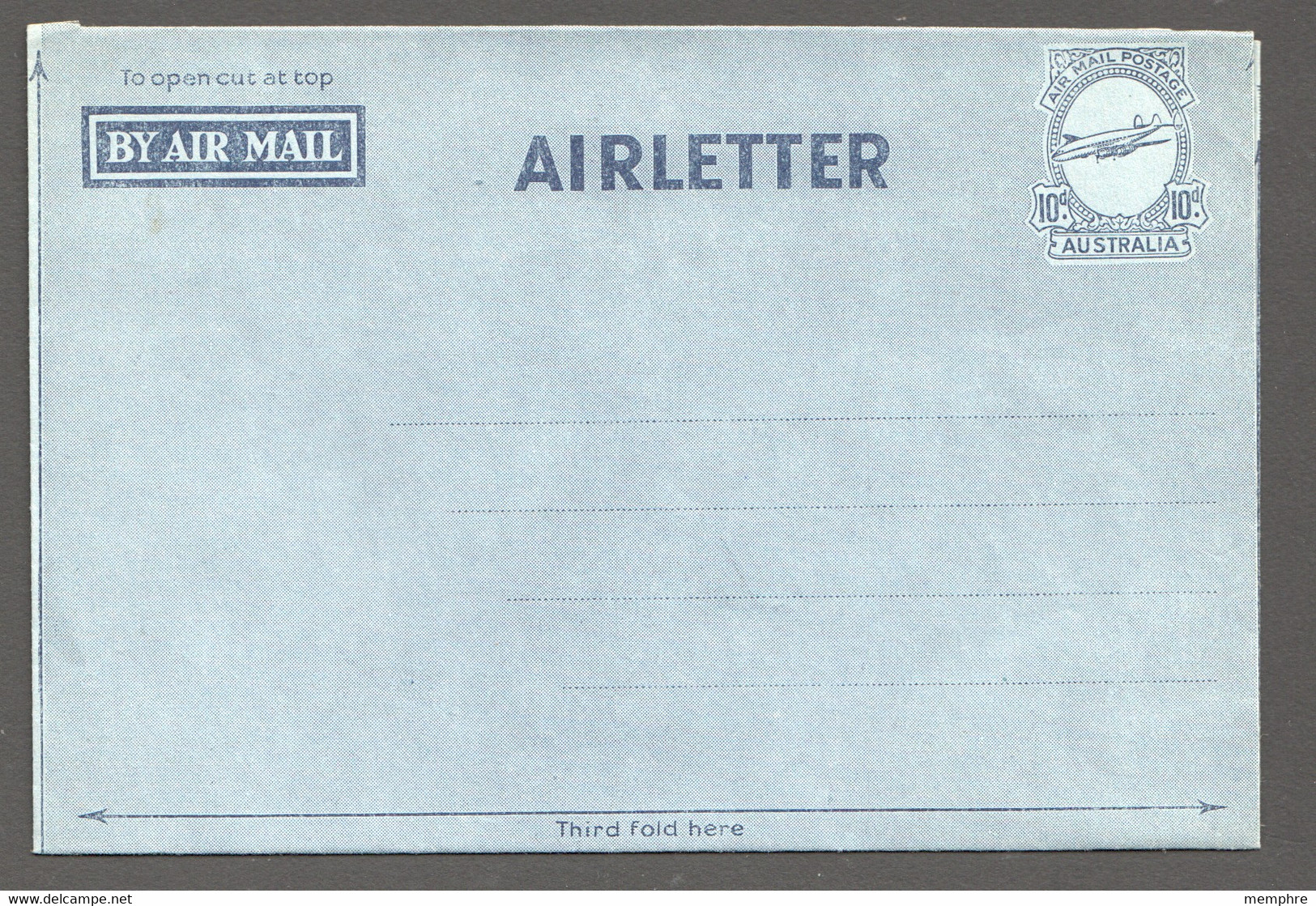 15  Aérogrammes  10d.  No Writing - Postal Stationery