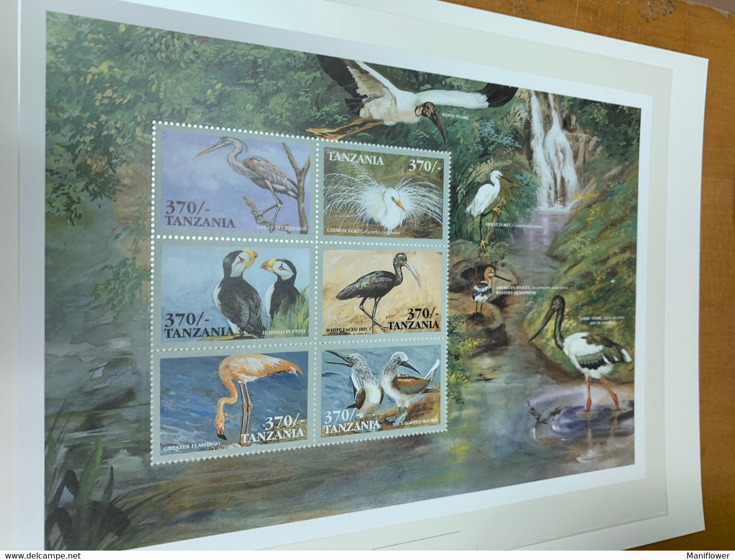 Birds From Tanzania Stamp From Hong Kong MNH - Lettres & Documents