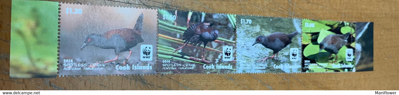 Birds WWF Cock Island Stamp From Hong Kong MNH - Cartas & Documentos