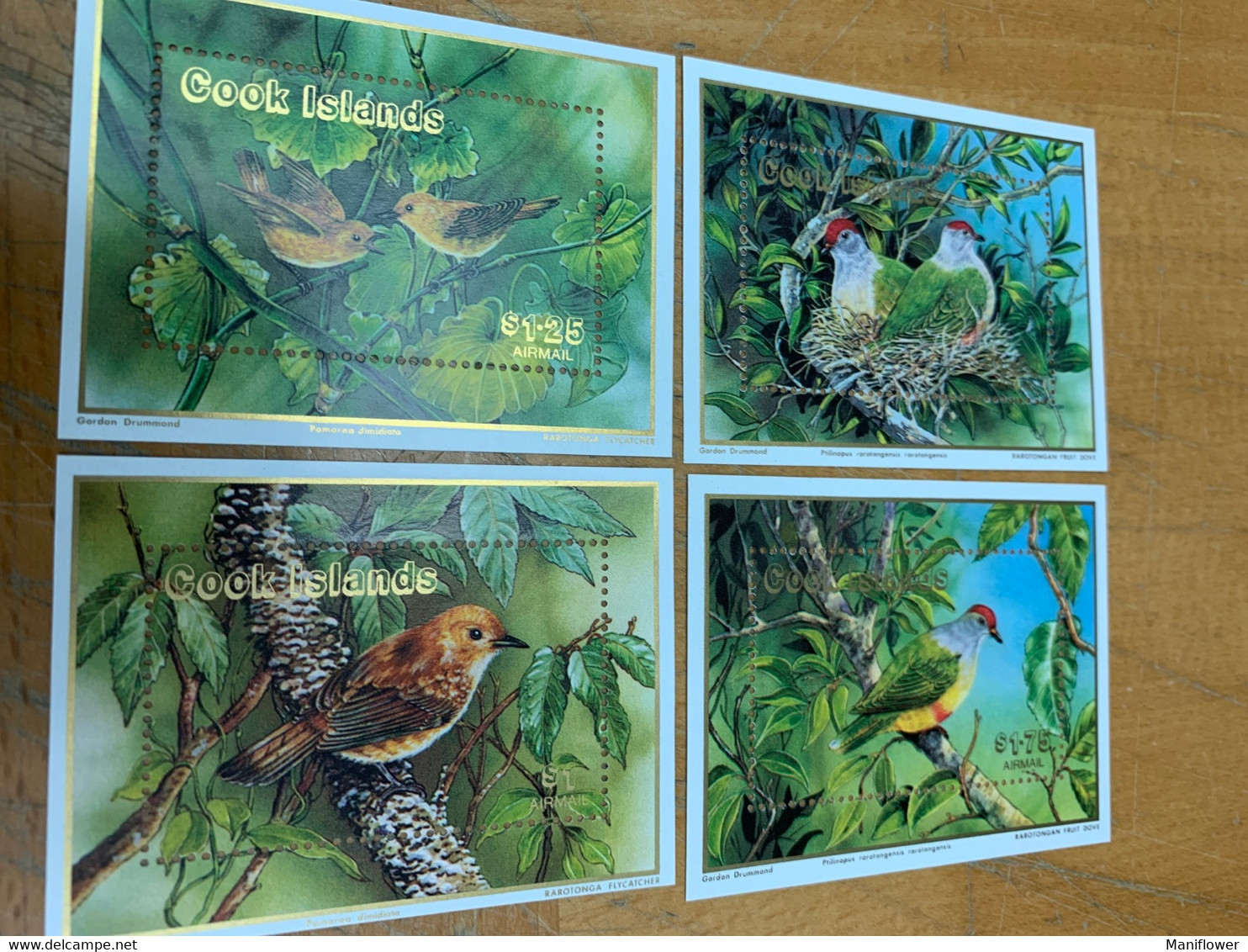 Birds X 4 Cock Island Stamp From Hong Kong MNH - Covers & Documents