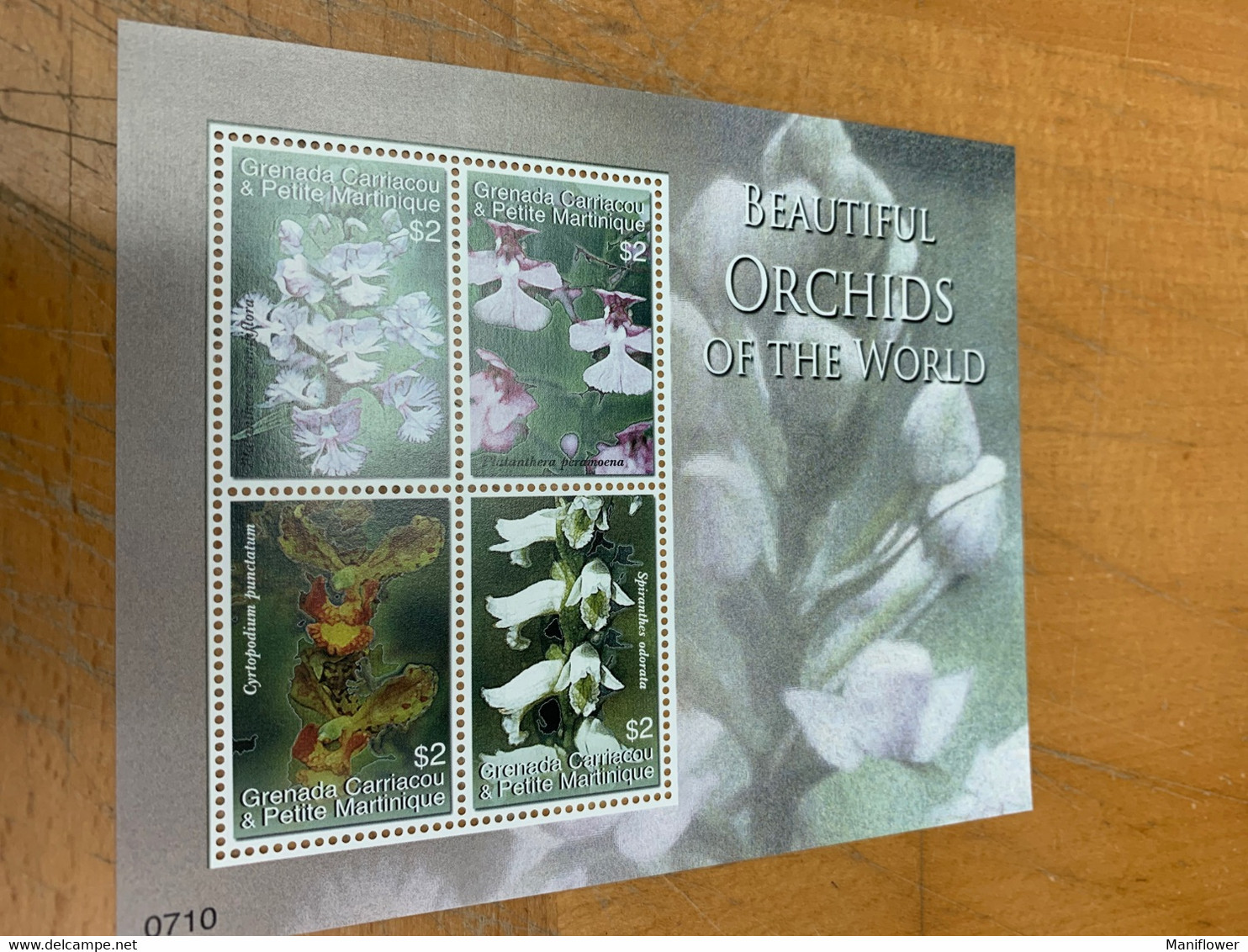 Orchids Grenada Flower Stamp From Hong Kong MNH - Lettres & Documents