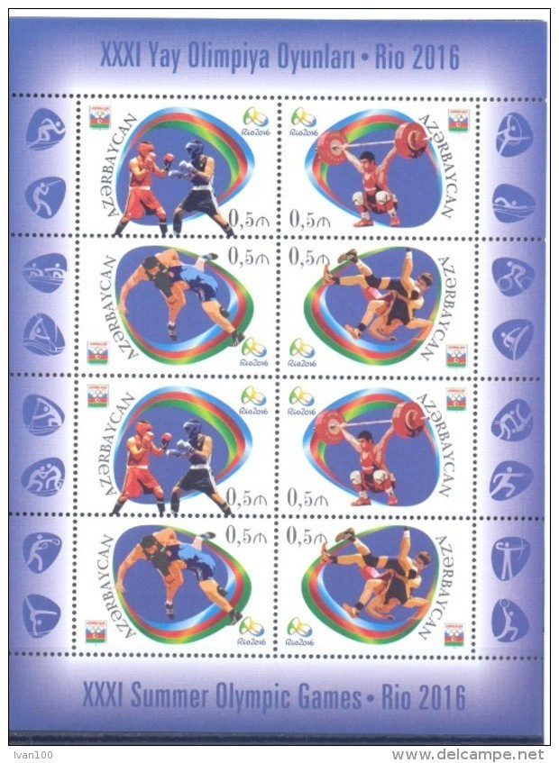 2016. Azerbaijan, Olympic Games Rio-de-Janeiro, Sheetlet, Mint/** - Azerbaïjan