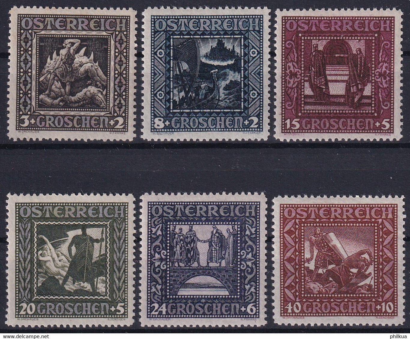 MiNr. 488 - 493 Österreich 1926, 8. März. Nibelungensage - Postfrisch/**/MNH - Ungebraucht
