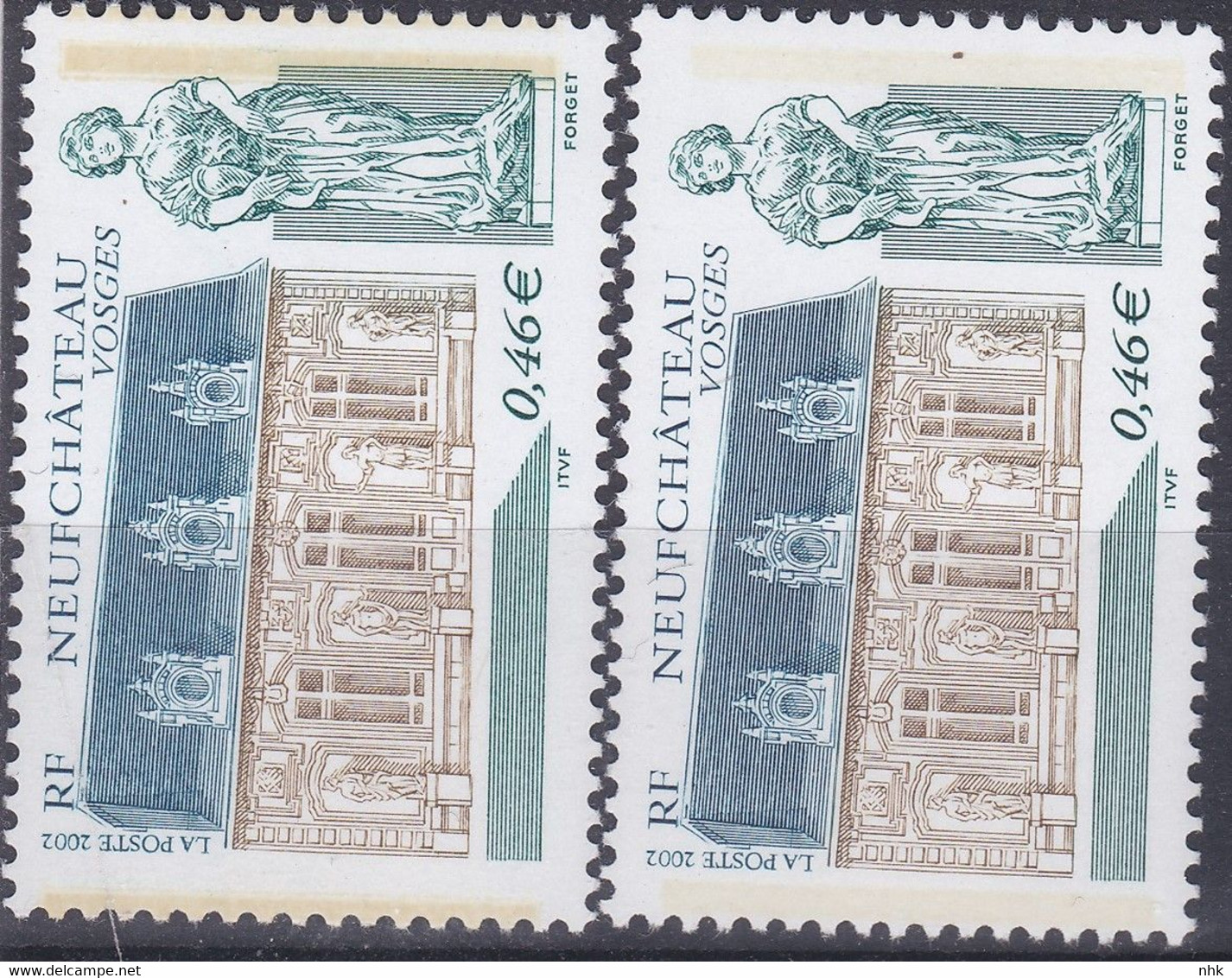 V7203 Variété : N° 3525 Neufchâteau 3 Bandes De PHOS + Normal ** - Nuovi