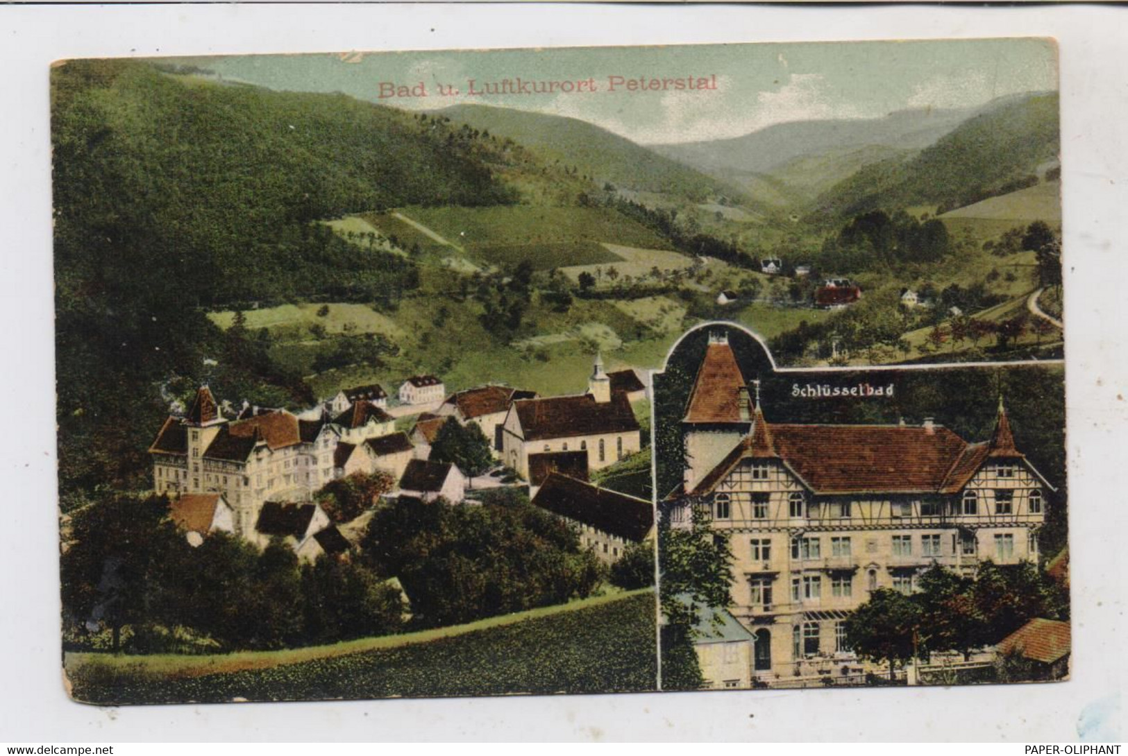 7605 BAD PETERSTAL, Gesamtansicht, Schlüsselbad,  Verlag Hoferer - Bad Peterstal-Griesbach