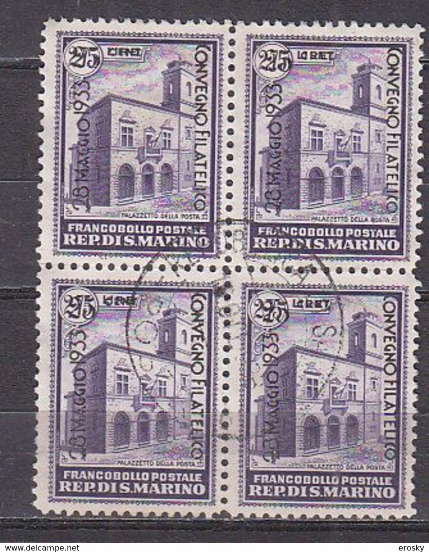 Y8600 - SAN MARINO Ss N°176 Quartina - Used Stamps