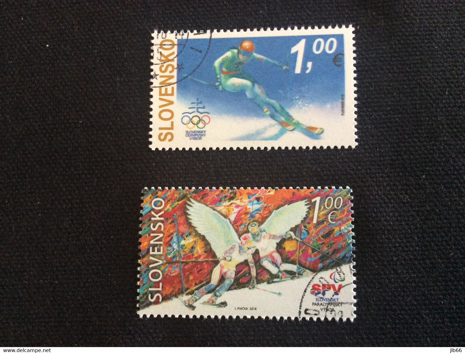 Slovaquie 2018 YT 733 735  Oblitéré Jeux Olympiques D’hiver De Pyeongchang Ski Alpin Ski Aveugle - Used Stamps