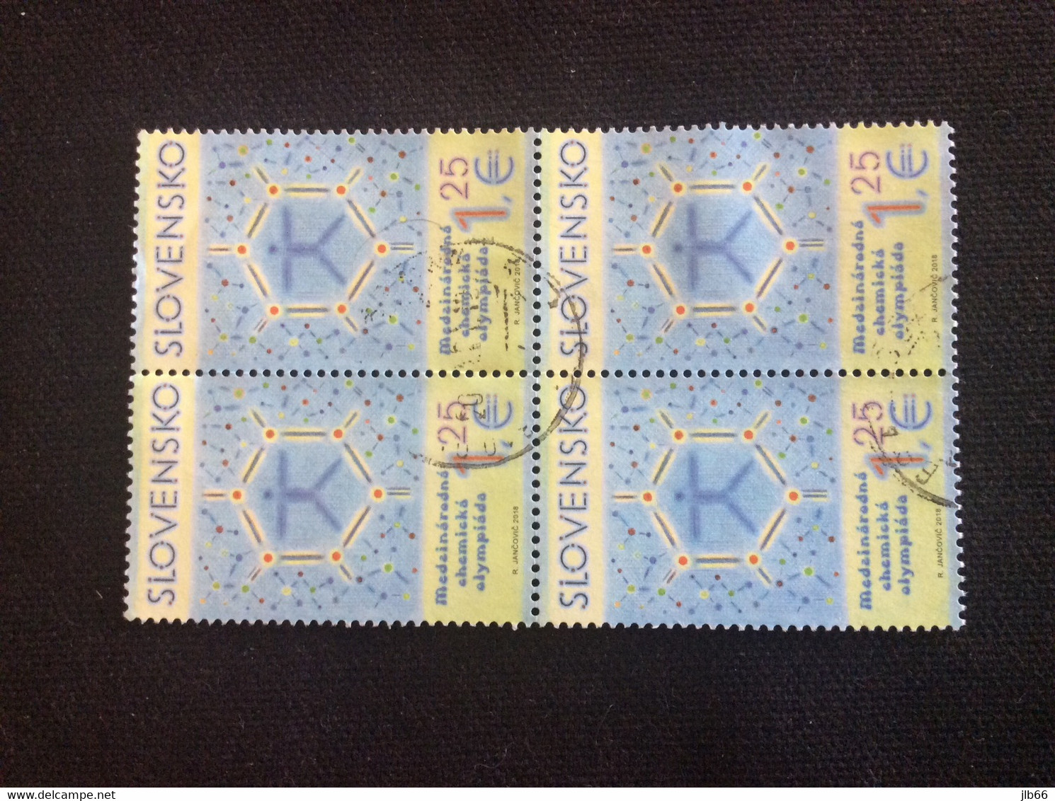 SK 2018 YT 744  Bloc De 4 Oblitéré 50° Olympiade De La Chimie Symbole Noyau De Benzène - Used Stamps