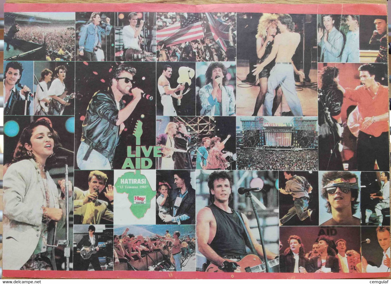 LIVE AID+MARILLION+PAUL HARDCASTLE POSTER 13 JUNE 1985 - Affiches & Posters