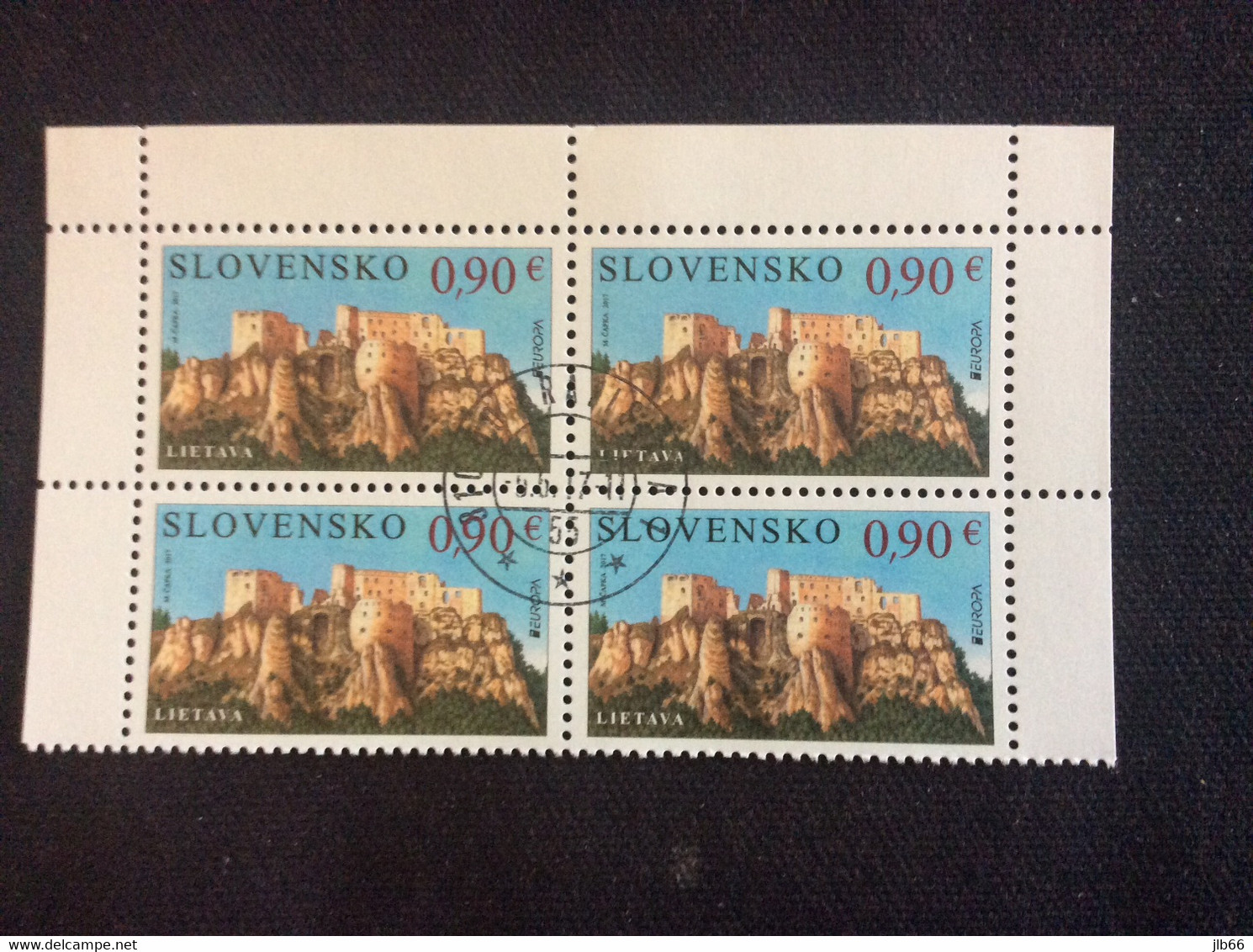 SK 2017 YT 715  Oblitéré EUROPA Bloc De 4 Timbres Château De LIETAVA - Used Stamps