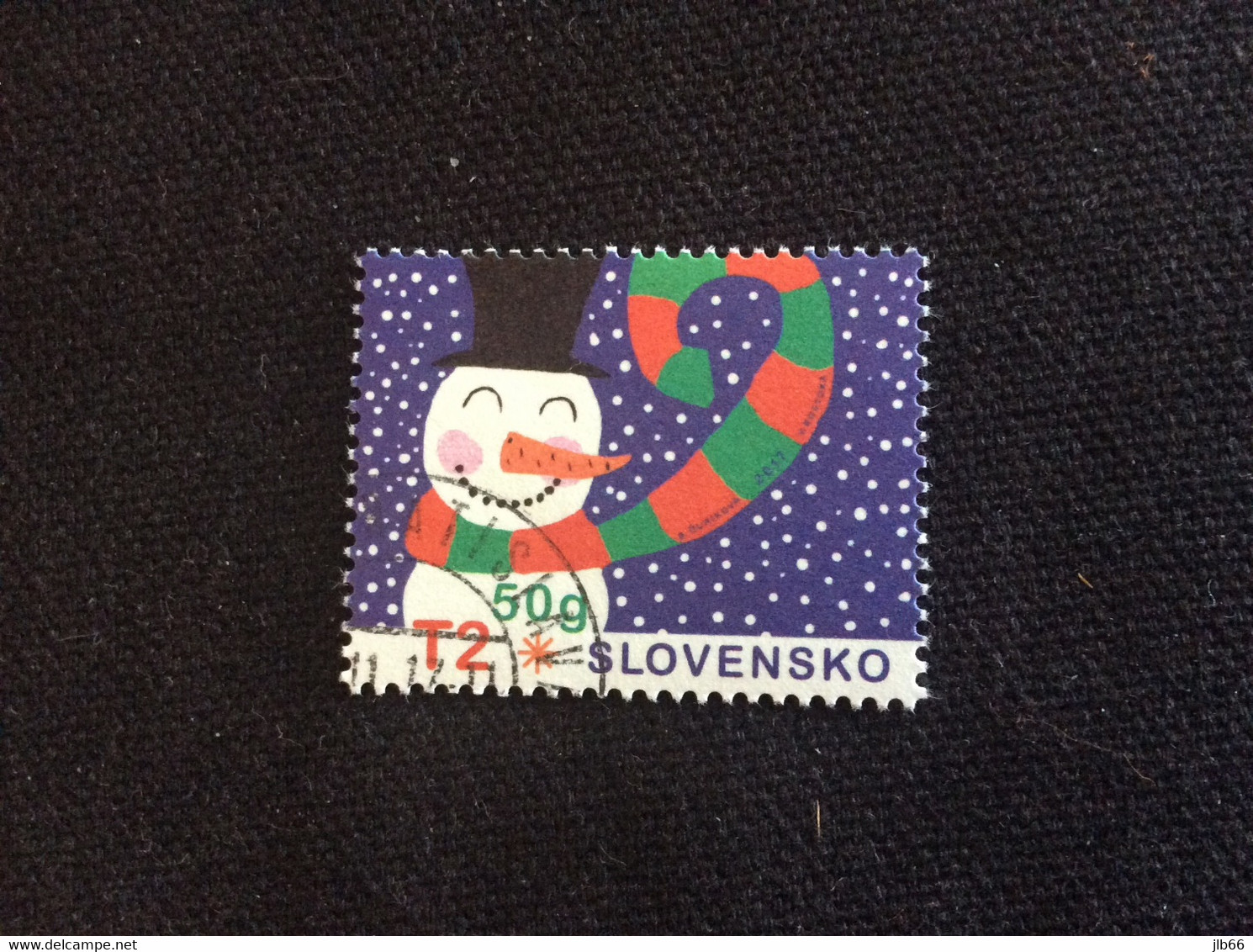 SK 2017 Oblitéré YT 726 Noel Christmas Dessin D’enfant Bonhomme De Neige - Used Stamps