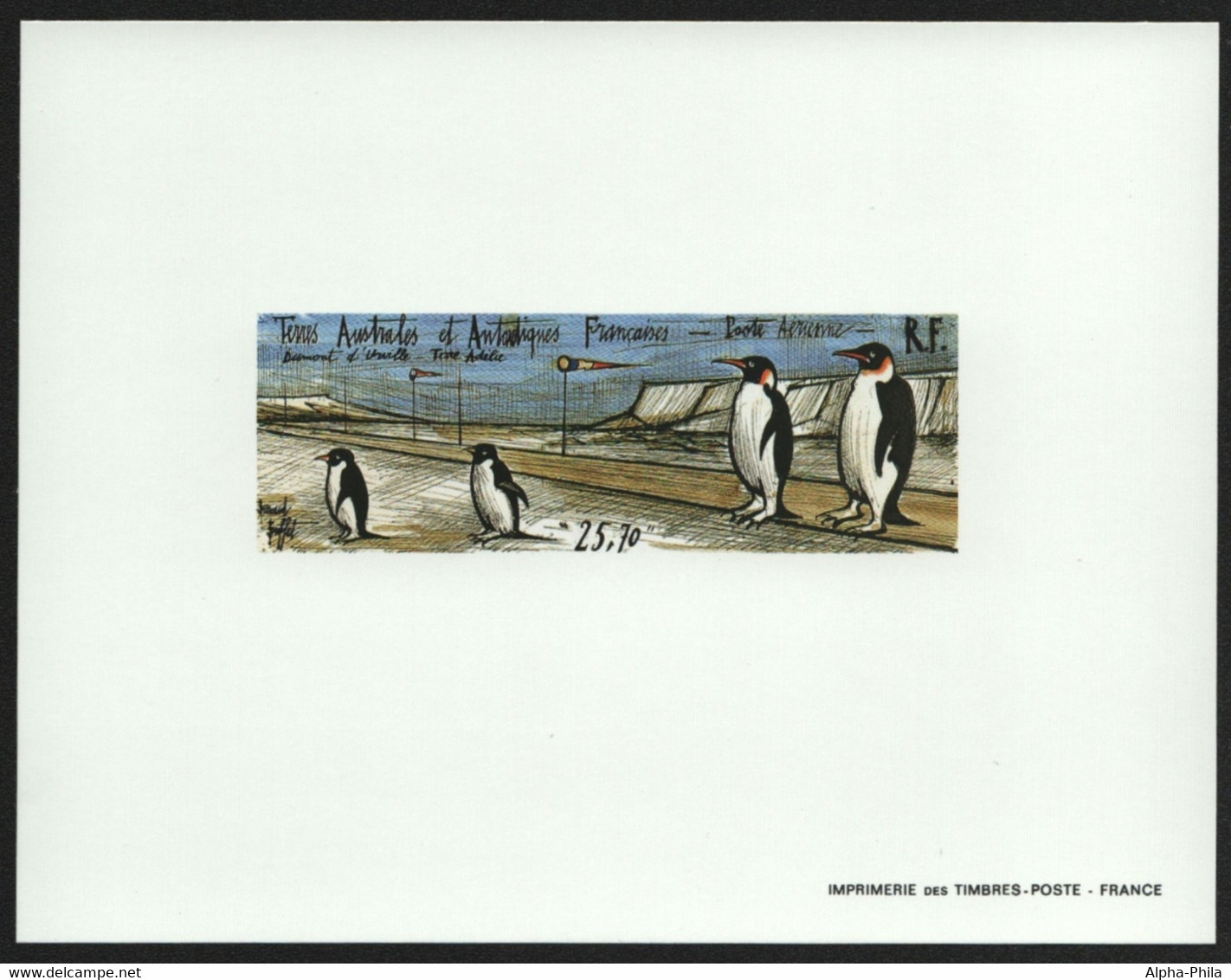 TAAF 1992 - Mi-Nr. 285 ** - MNH - Epreuve De Luxe - Pinguine / Penguins - Geschnittene, Druckproben Und Abarten