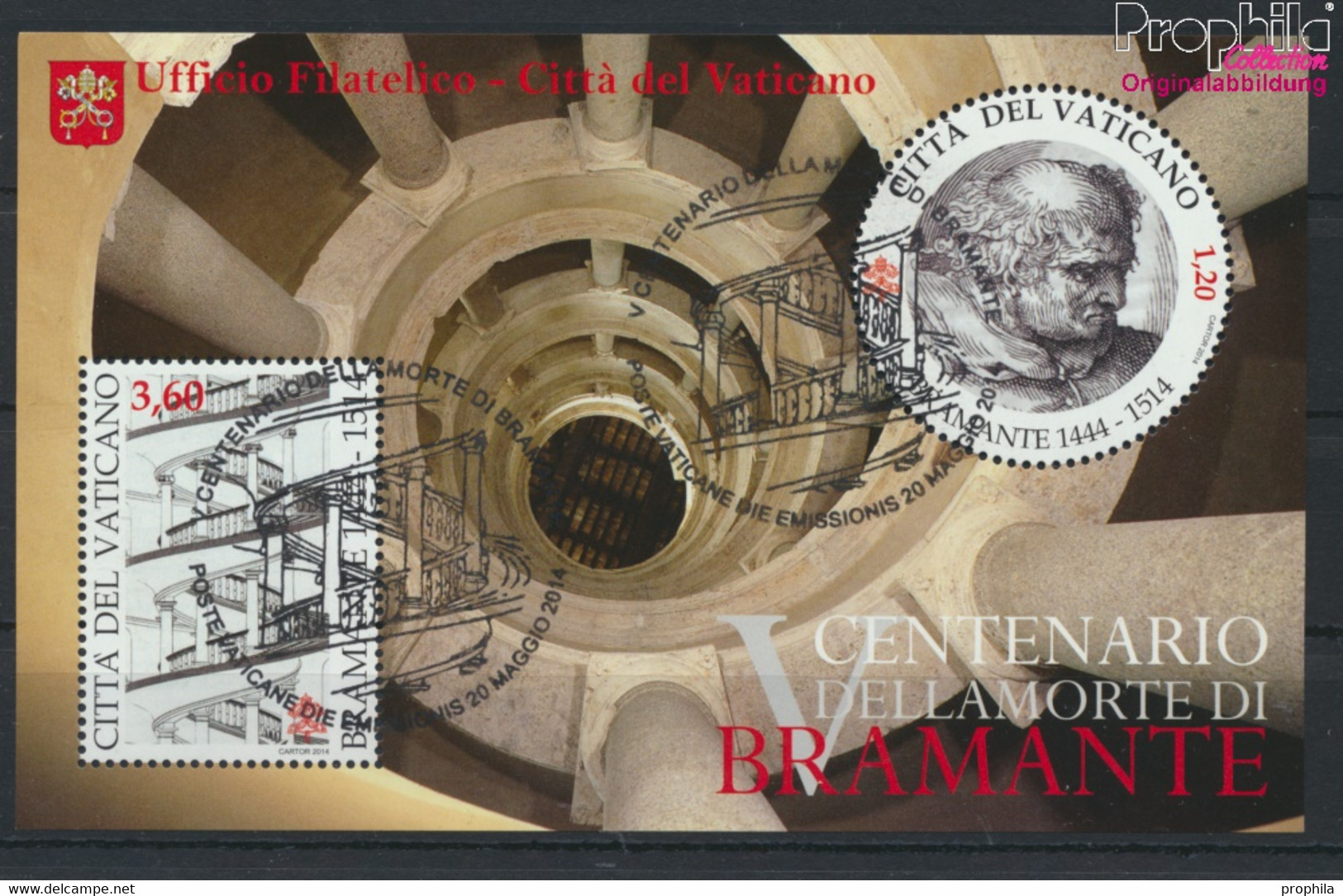 Vatikanstadt Block46 (kompl.Ausg.) Gestempelt 2014 Bramante (9789153 - Used Stamps