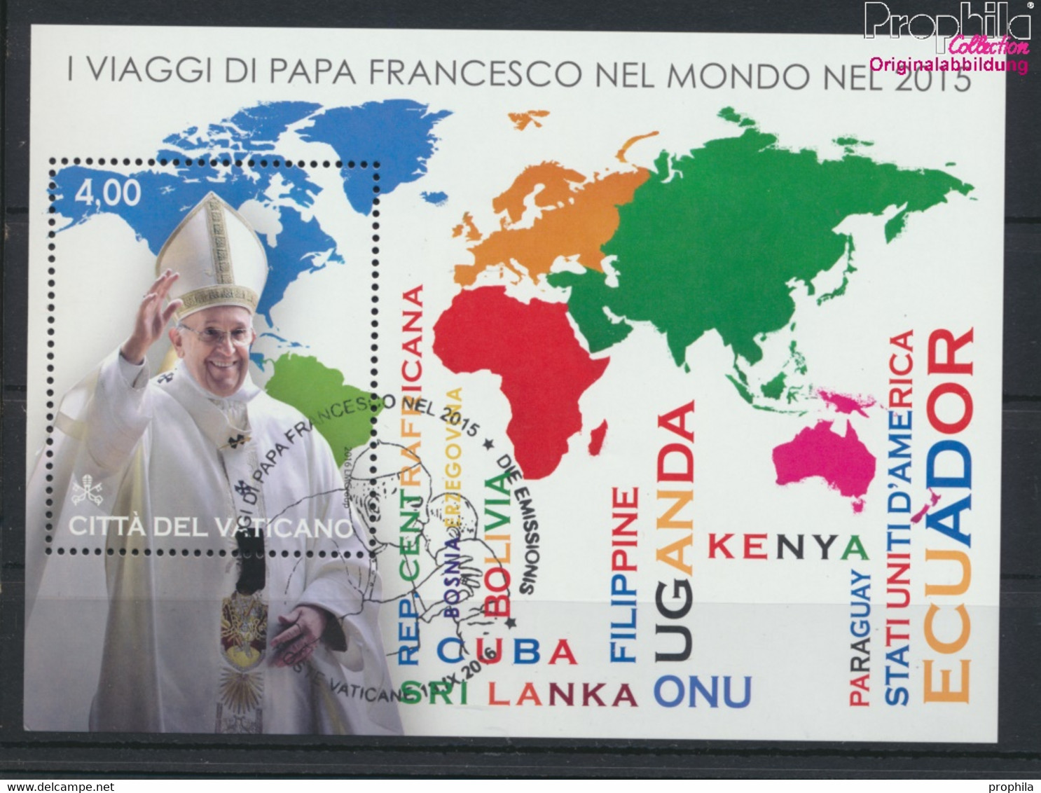 Vatikanstadt Block52 (kompl.Ausg.) Gestempelt 2016 Papstreisen (9789152 - Used Stamps