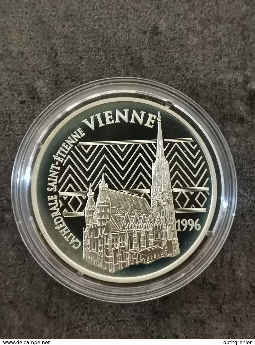 100 FRANCS 15 ECUS BE PROOF CATHEDRALE SAINT-ETIENNE DE VIENNE 1996 / 20000 EX SILVER FRANCE / CAPSULE - Essays & Proofs