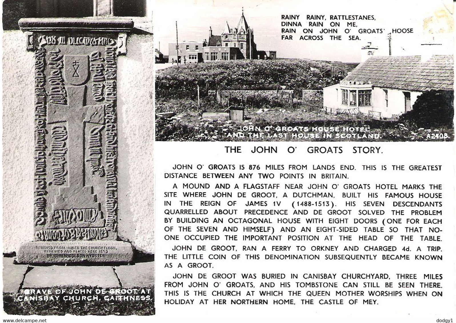 JOHN O'GROATS, CAITHNESS, SCOTLAND. UNUSED POSTCARD   Ls1 - Caithness