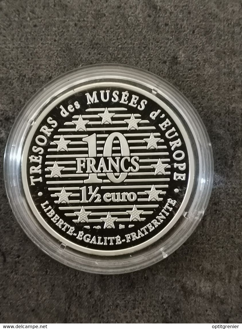 10 FRANCS 1 1/2 EURO BE PROOF UTAMARO 1997 / 15000 EX SILVER FRANCE / CAPSULE - Essais, Piéforts, épreuves & Flans Brunis