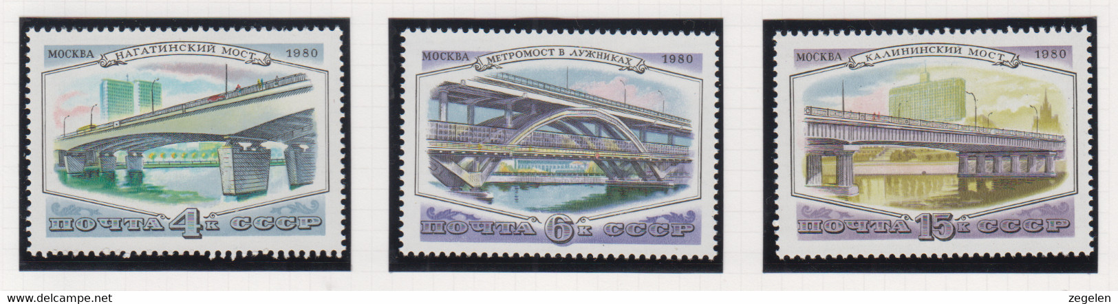 Sowjet-Unie USSR Jaar 1980 Michel-nr 5023-/5025 ** - Sonstige & Ohne Zuordnung