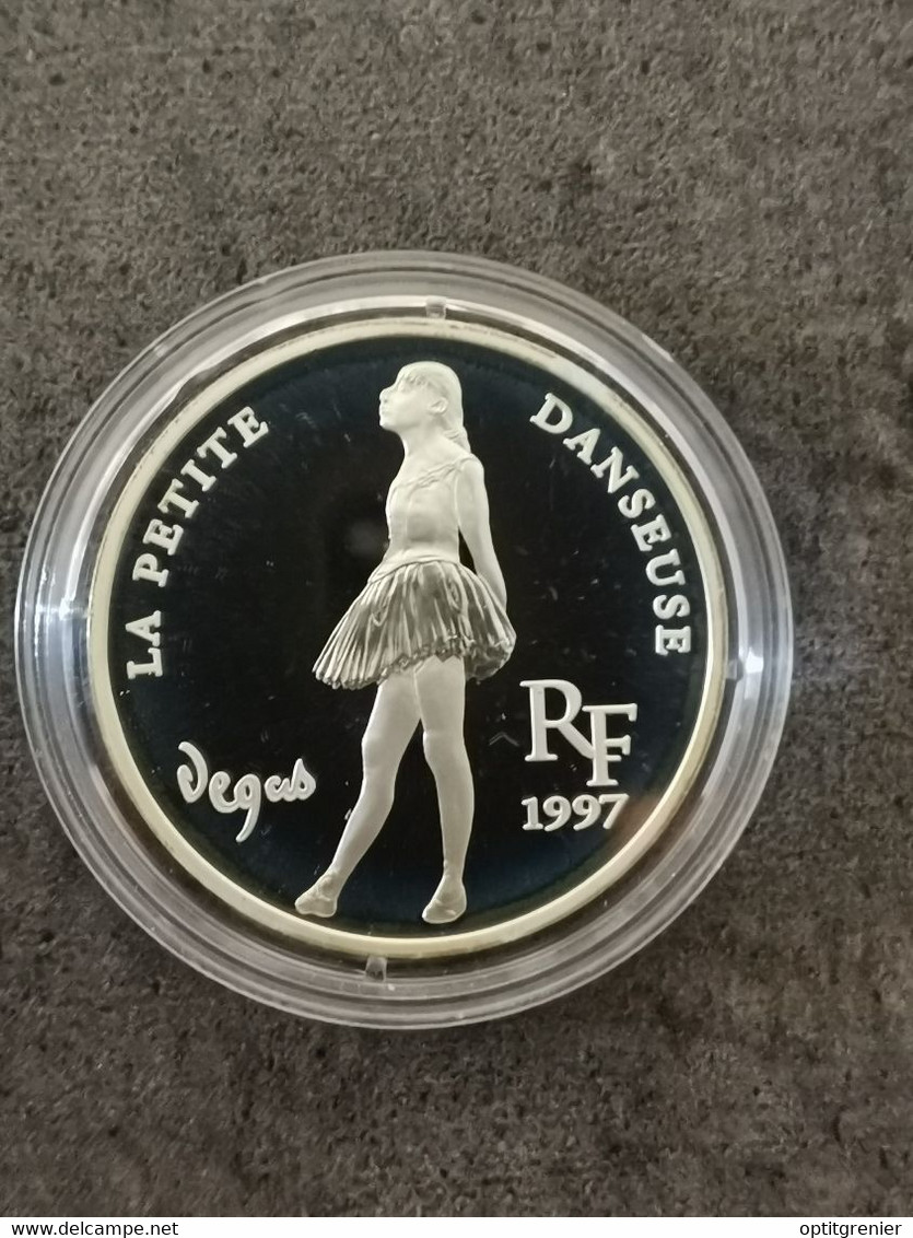 10 FRANCS 1 1/2 EURO BE PROOF LA PETITE DANSEUSE DEGAS 1997 / 15000 EX SILVER FRANCE / CAPSULE - Essays & Proofs