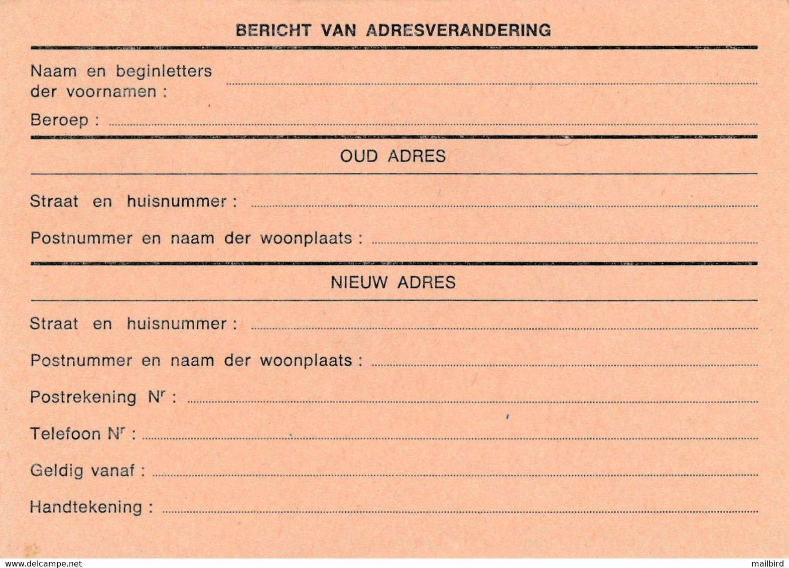 CA/AV 21 M1F - 4,50fr Bleu/blauw+P010M - Bericht Van Adresverandering -1977- NEUF / NIEUW - Adreswijziging