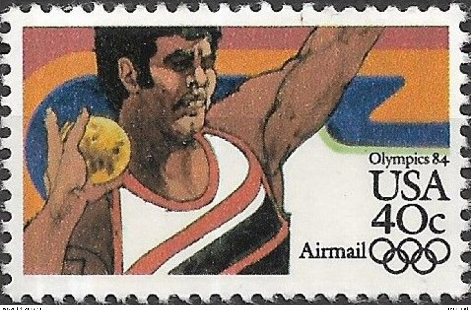 USA 1983 Air. Olympic Games, Los Angeles - 40c. - Weightlifting MNH - 3b. 1961-... Ungebraucht