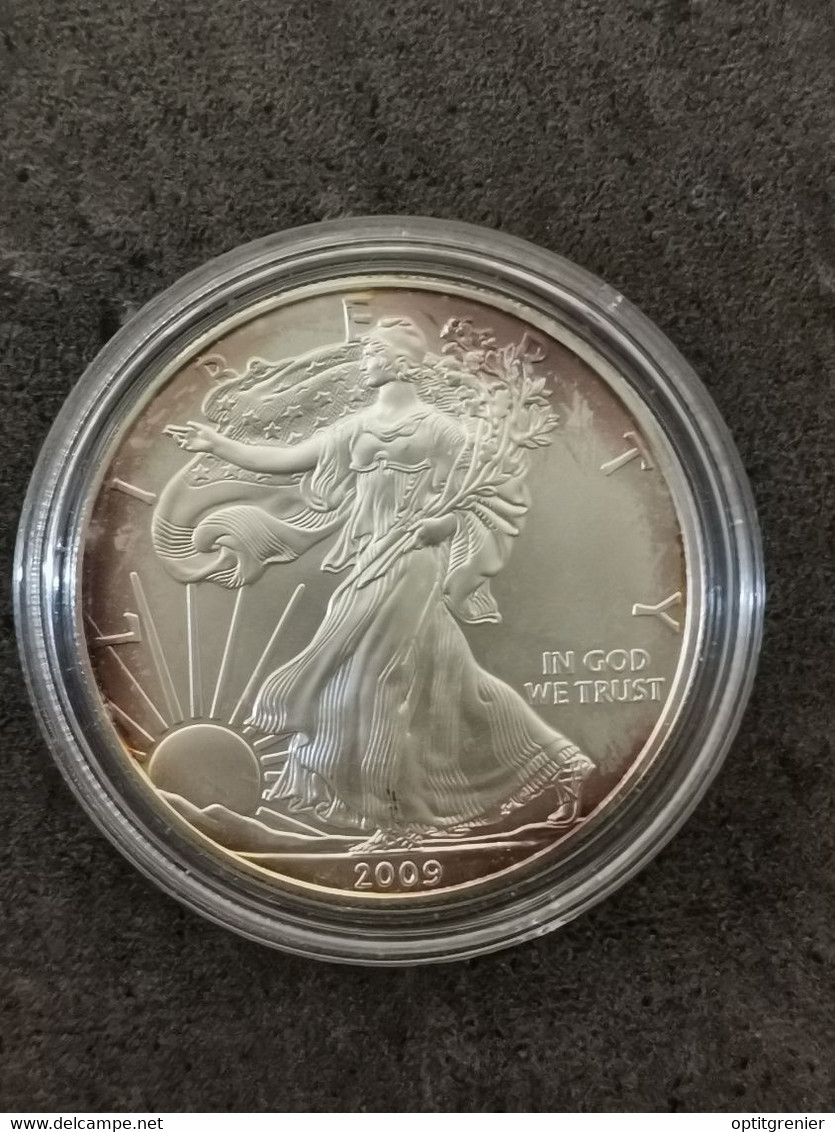 1 DOLLAR AMERICAN SILVER EAGLE 1 OZ 2009 ARGENT USA / SILVER / CAPSULE - Ohne Zuordnung