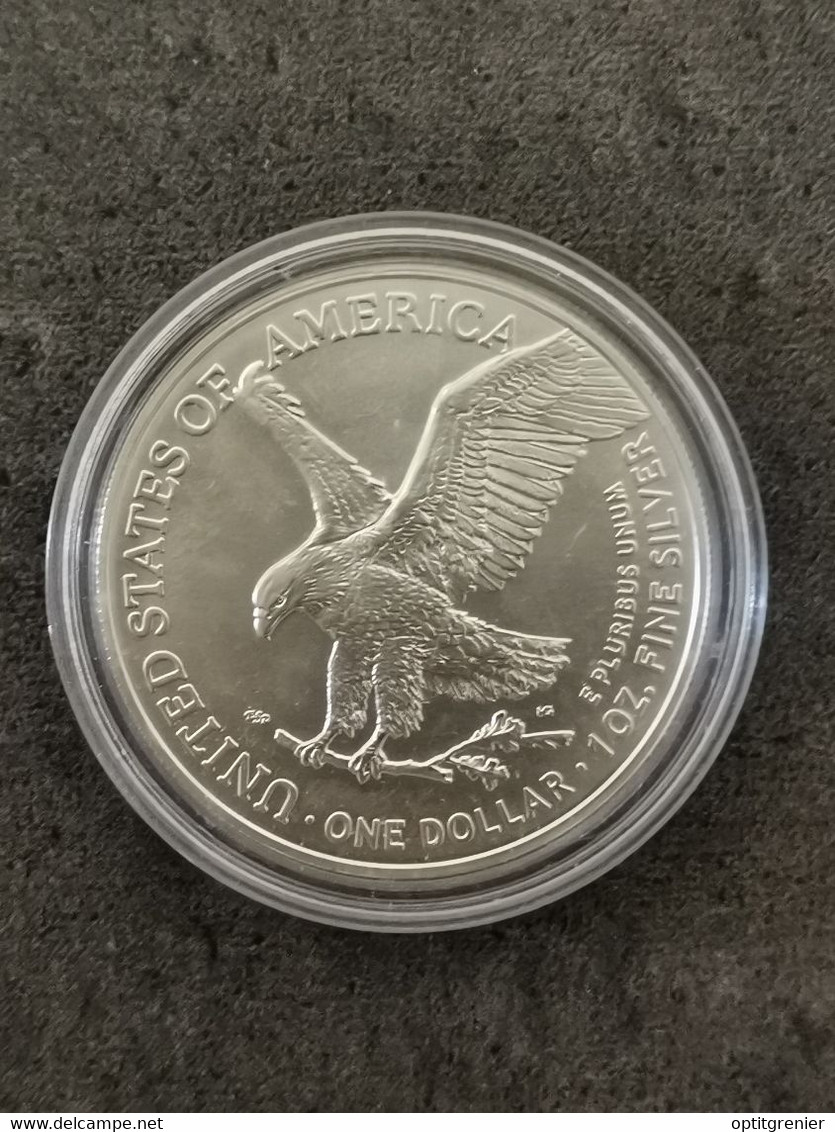 1 DOLLAR AMERICAN SILVER EAGLE NEW REVERSE 1 OZ 2021 ARGENT USA / SILVER / CAPSULE - Unclassified