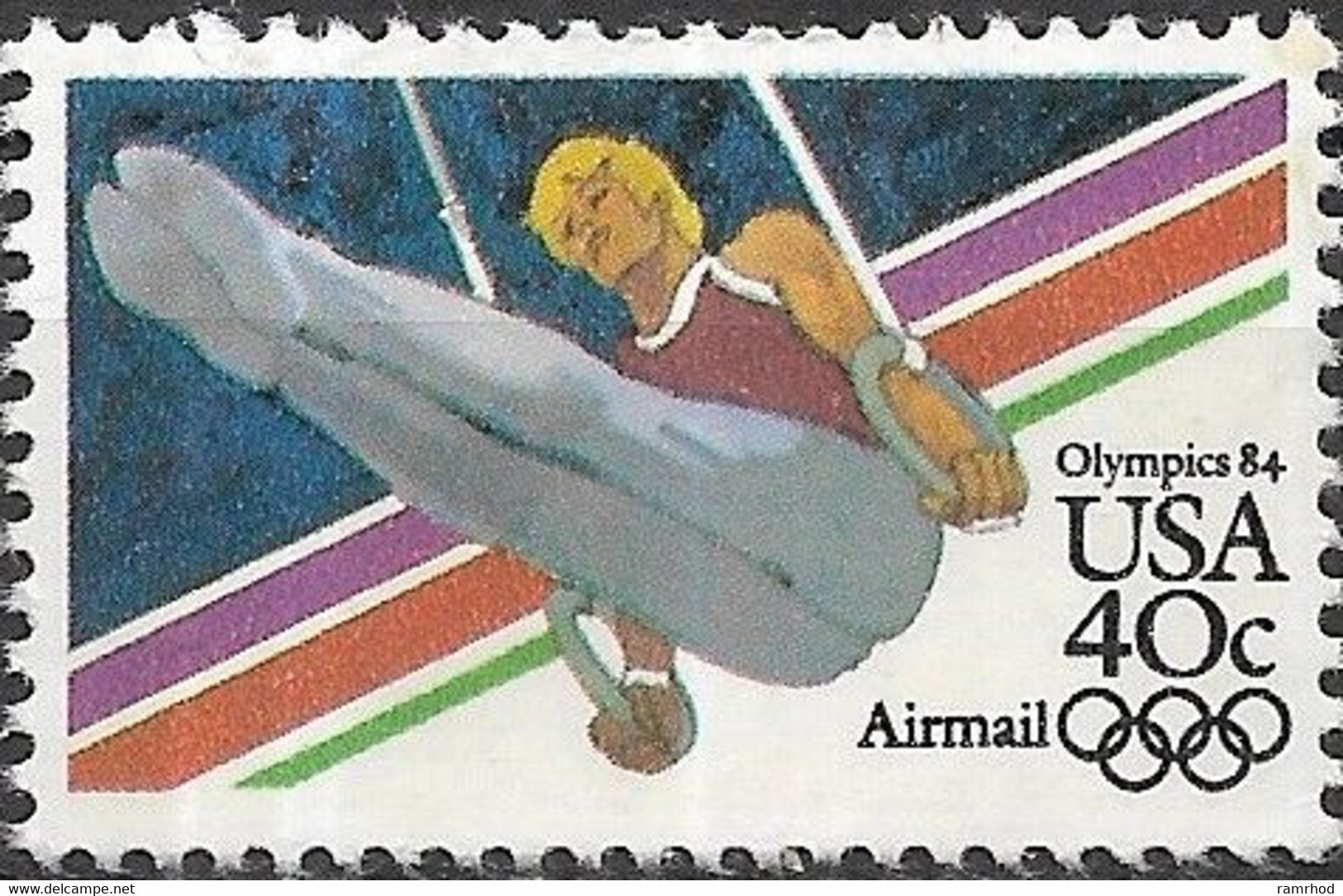 USA 1983 Air. Olympic Games, Los Angeles - 40c. - Gymnastics MNH - 3b. 1961-... Unused